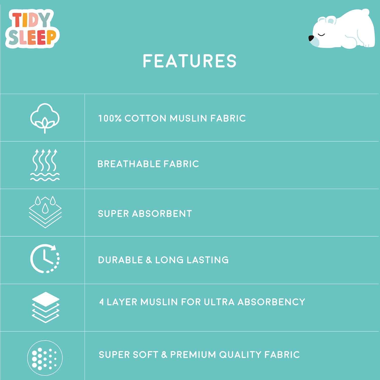 Muslin Burp Cloth – Solid Mint