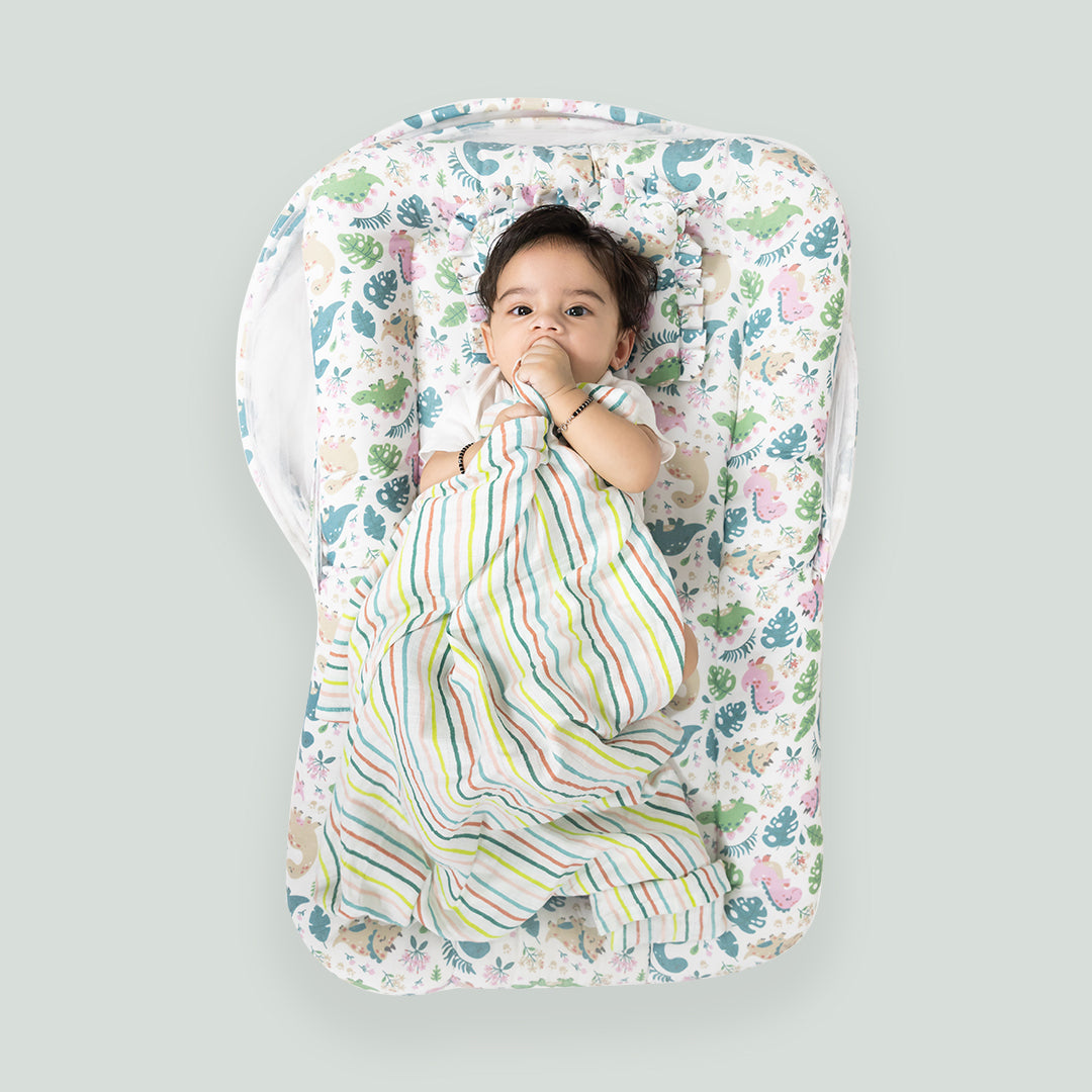 Little Dino - Cotton Muslin Swaddle - Pack of 3
