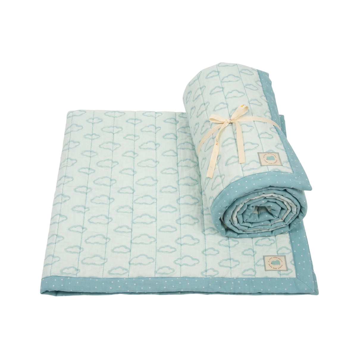 Mulmul Cotton Baby Blanket - Cloud