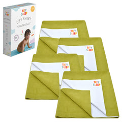 Waterproof Dry Sheet - Olive Green Pack 4