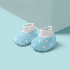 Booties - Blue Polka