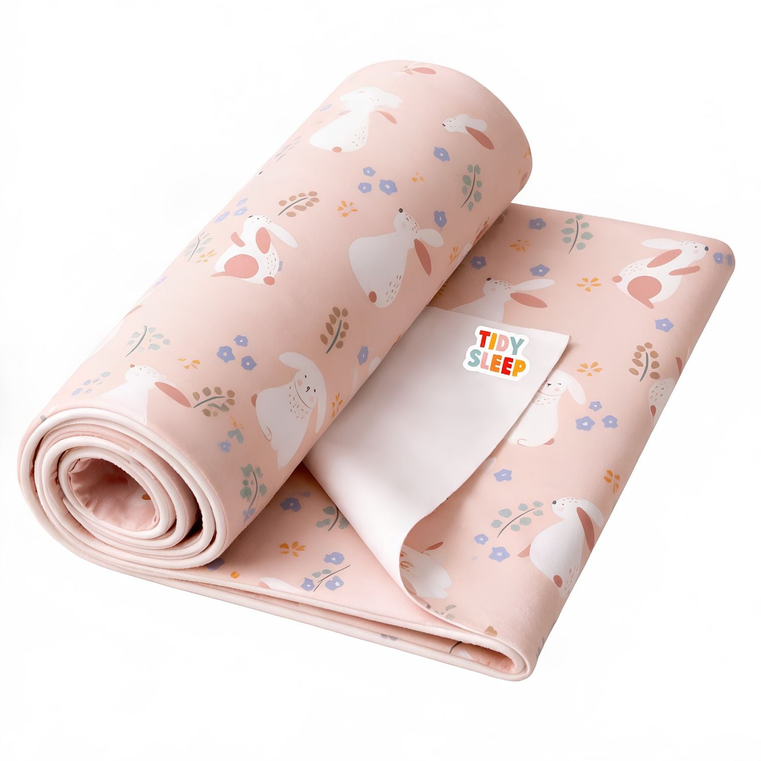 Printed Waterproof Dry Sheet - Blush Bunny