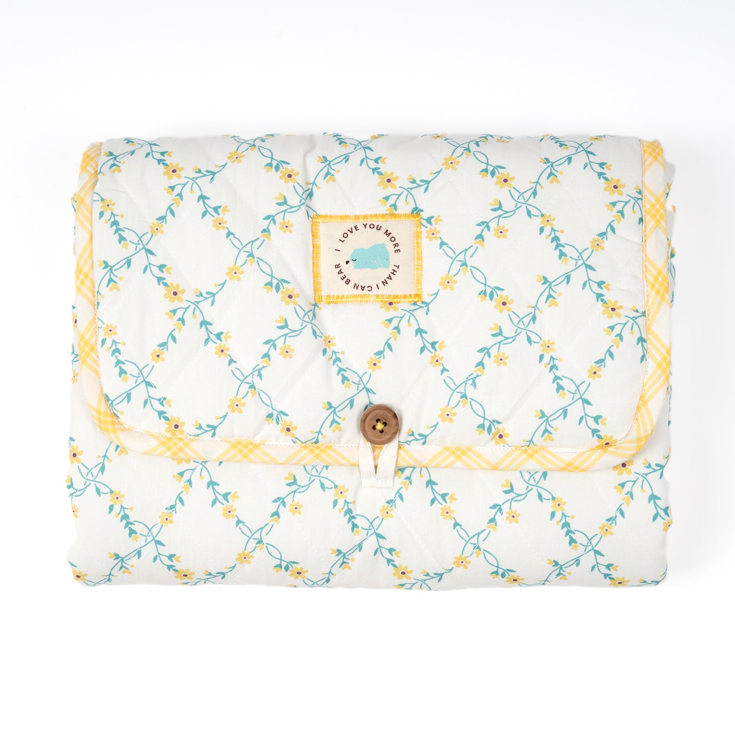 On The Go Mat - Yellow Bloom Vines