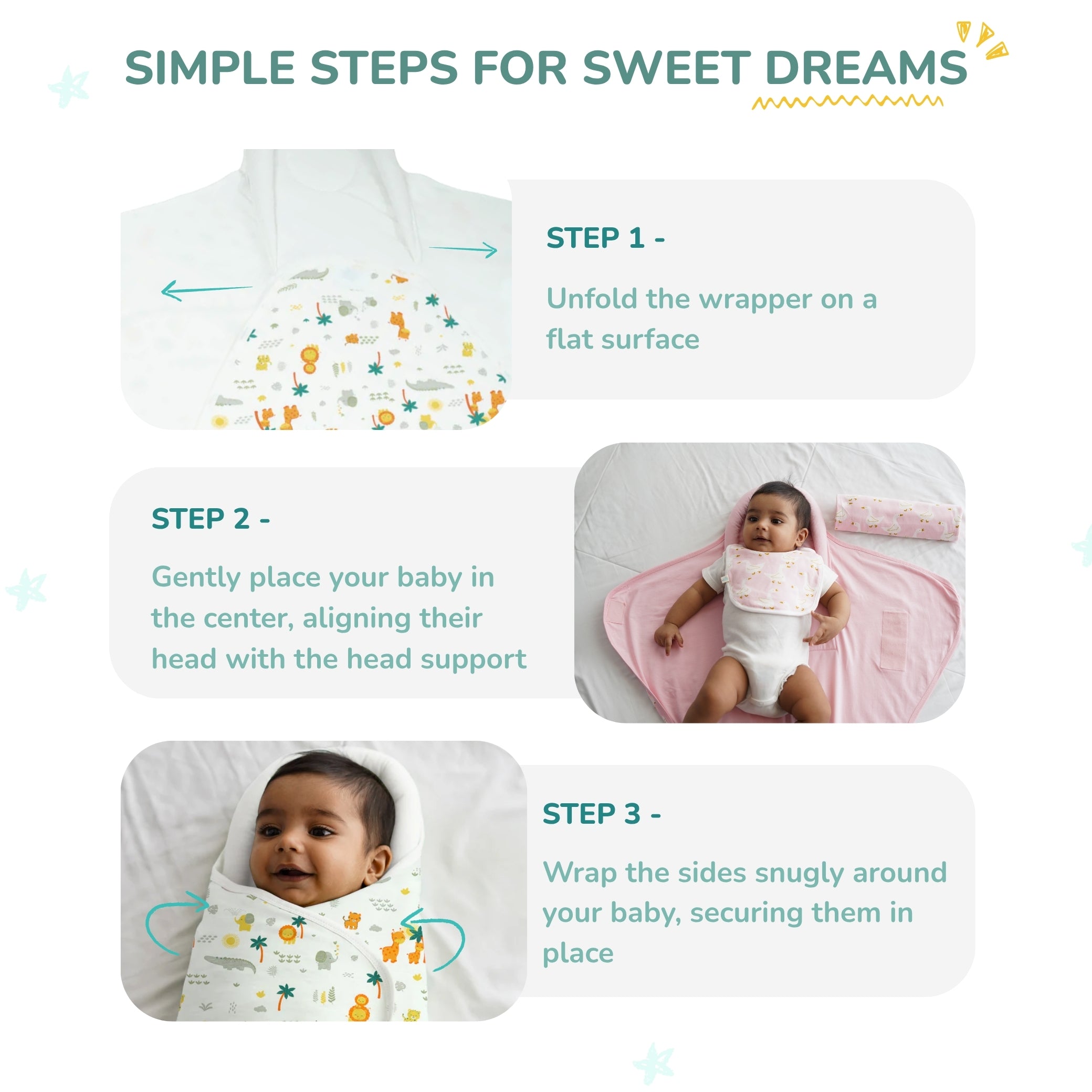 Baby Pod Wrapper - Jungle Safari - Tidy Sleep