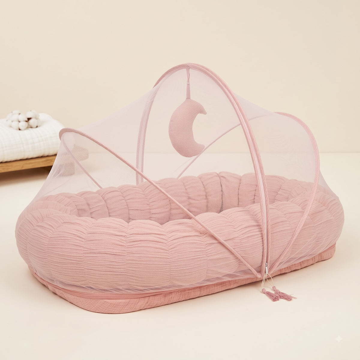 Baby Nest with Mosquito Net- Moon