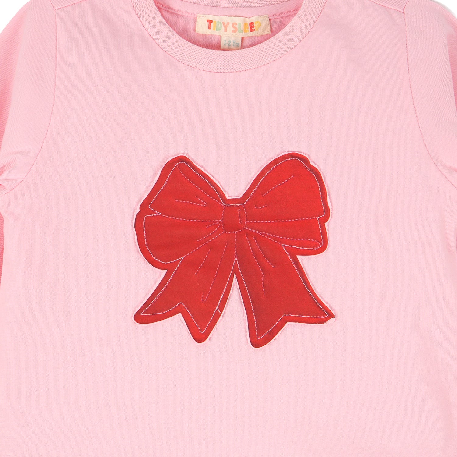 Blush Bow Cotton Night Suit