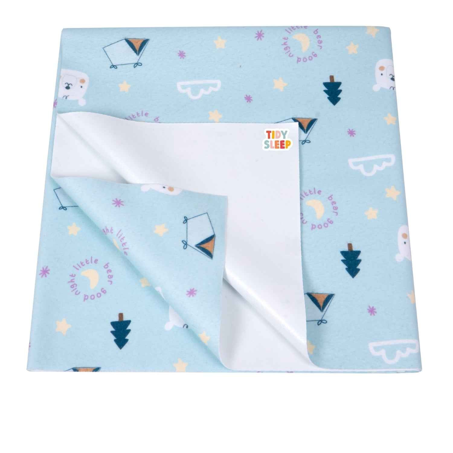 Printed Waterproof Dry Sheet - Little Bear Goodnight