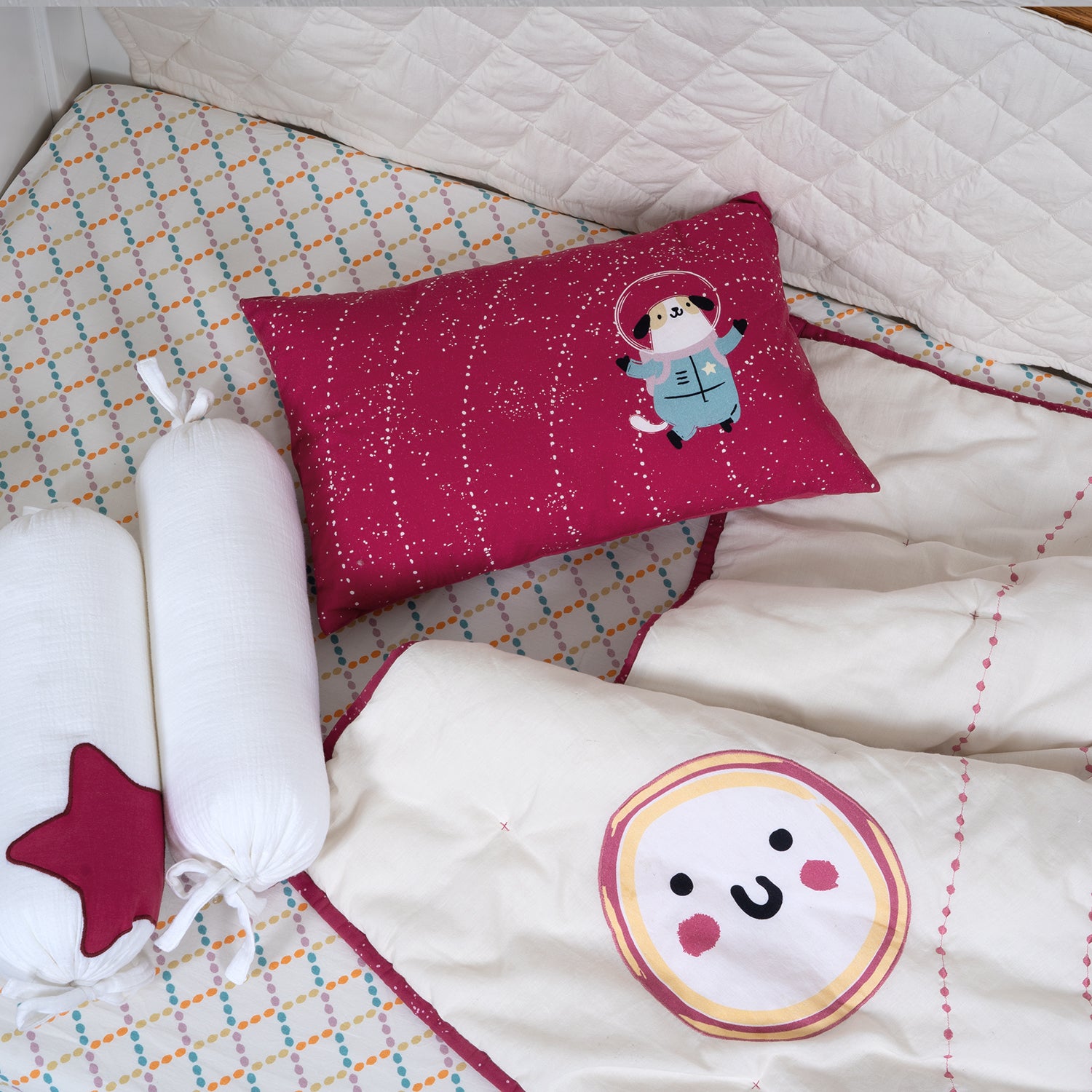 Crib Cot Set| Complete Baby Bedding Bundle (Mission to Space)