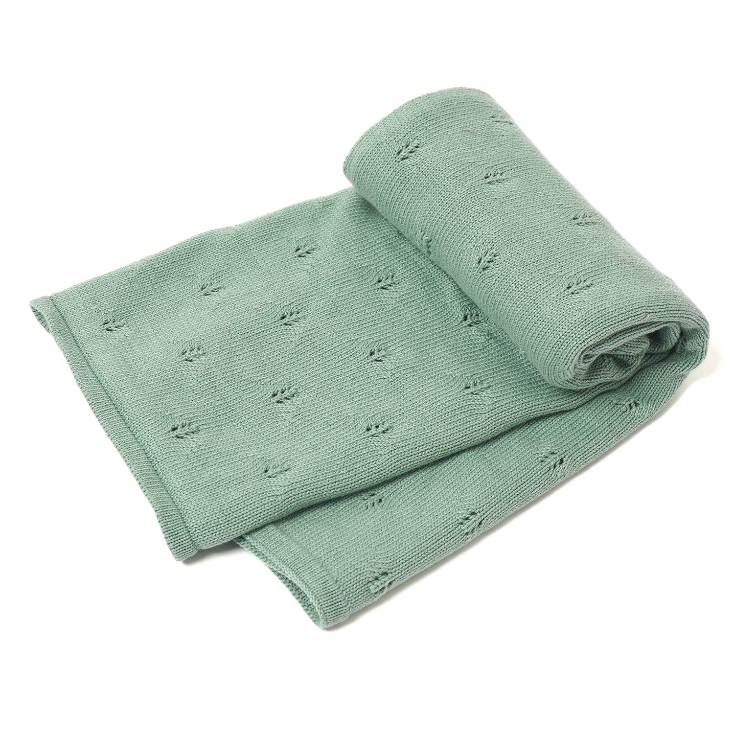 100% Knitted Cotton Elephant Print Knitted Blanket