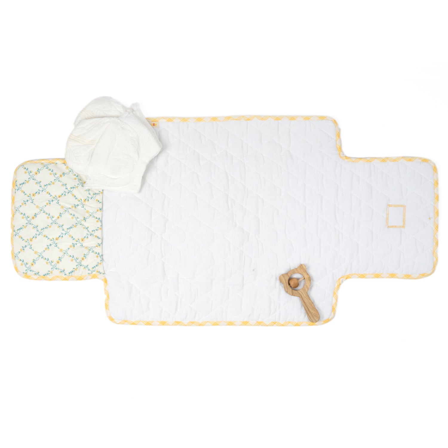 On The Go Mat - Yellow Bloom Vines
