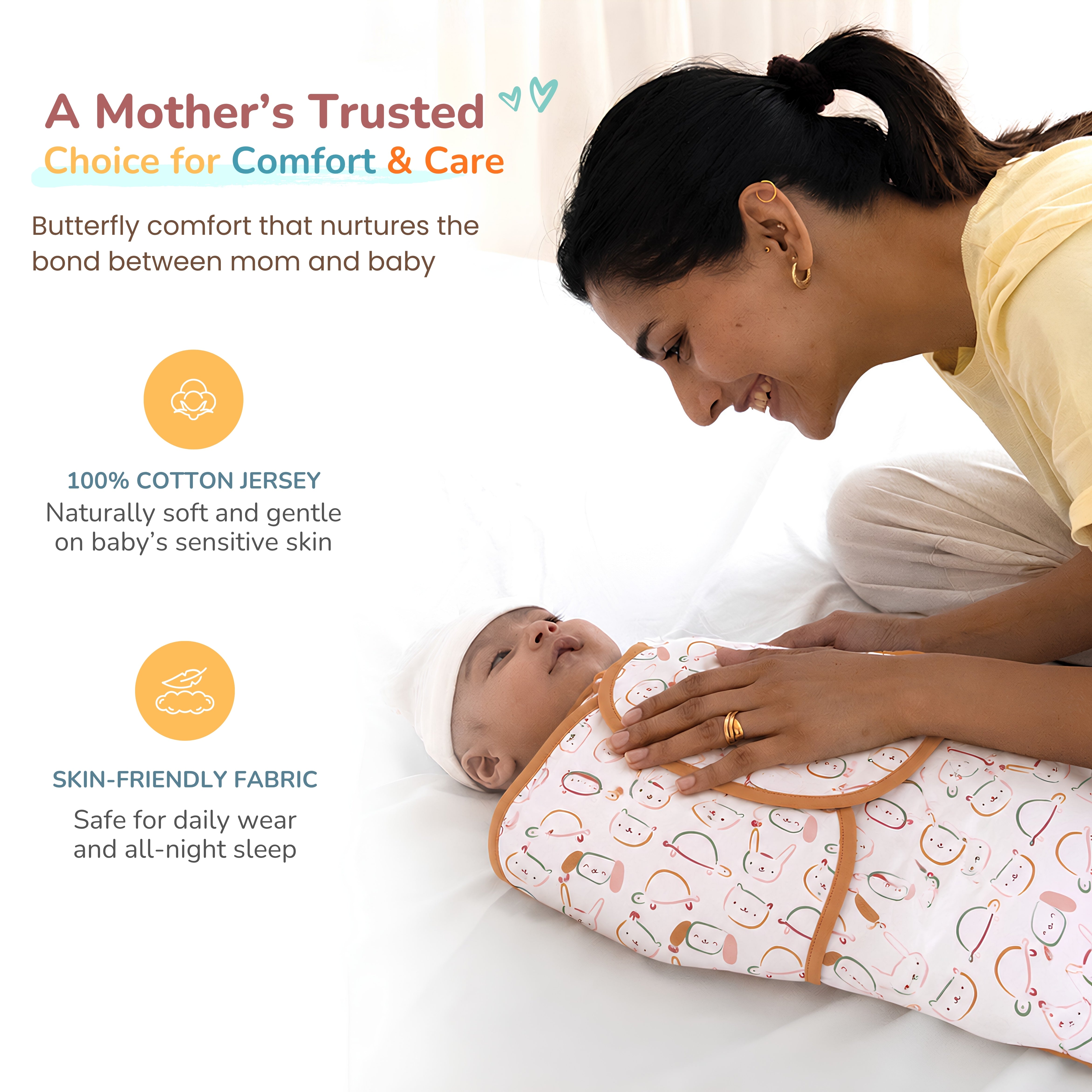 Butterfly Cotton Jersey Swaddle - Pet Party