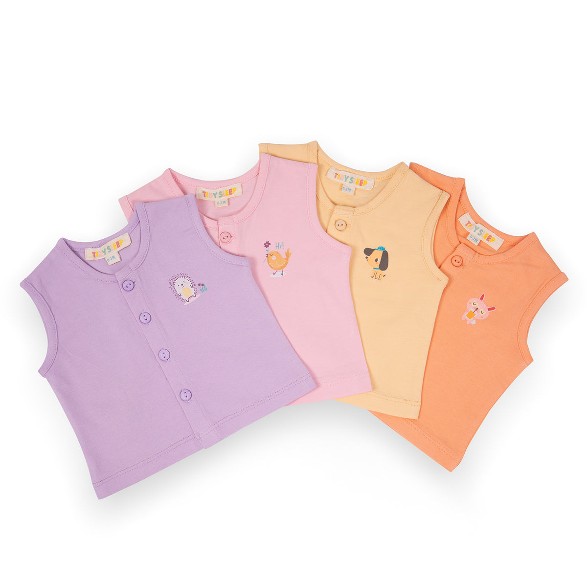 Baby Cotton Vest and Bloomer Set - Orange