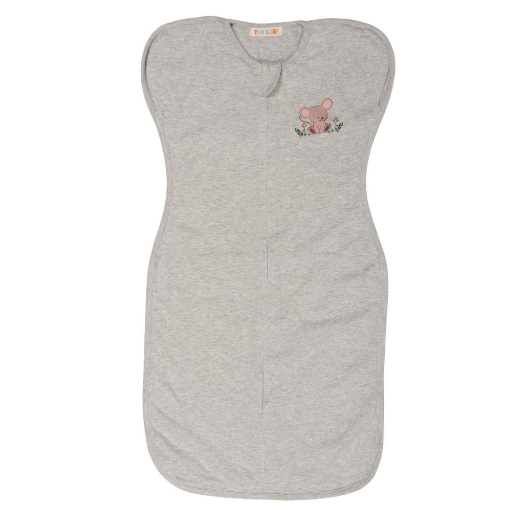 Arms-Up Cotton Jersey Swaddle - Grey