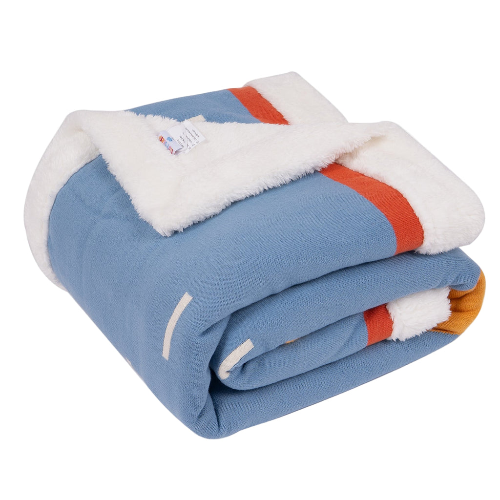 Mink Fleece Blanket - Blue Flash