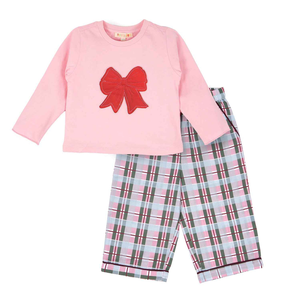 Blush Bow Cotton Night Suit