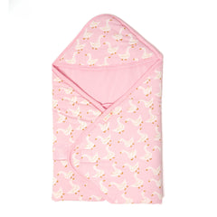 Hooded Blanket - Pink Duck