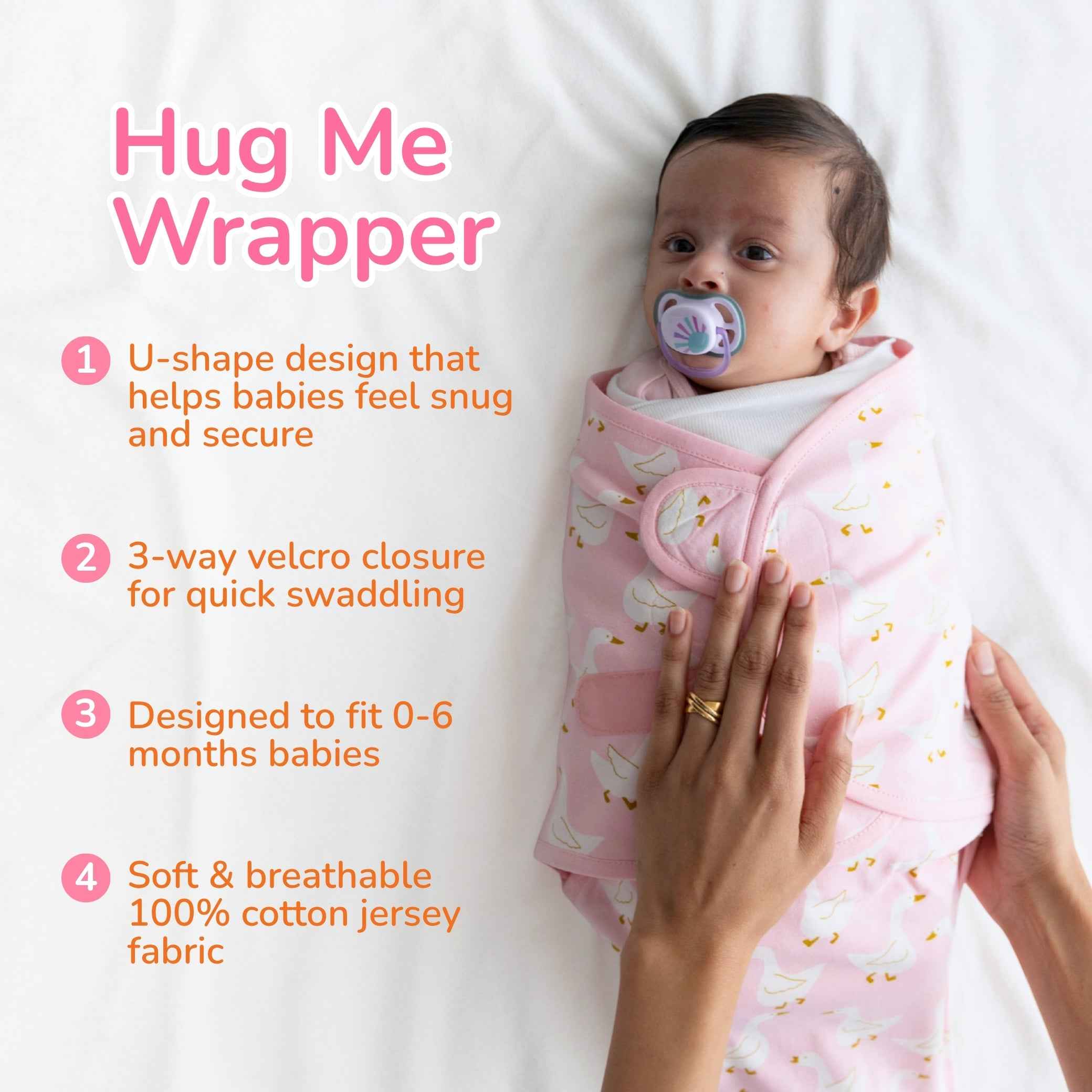Hug Me Cotton Jersey Swaddle - Jungle Safari