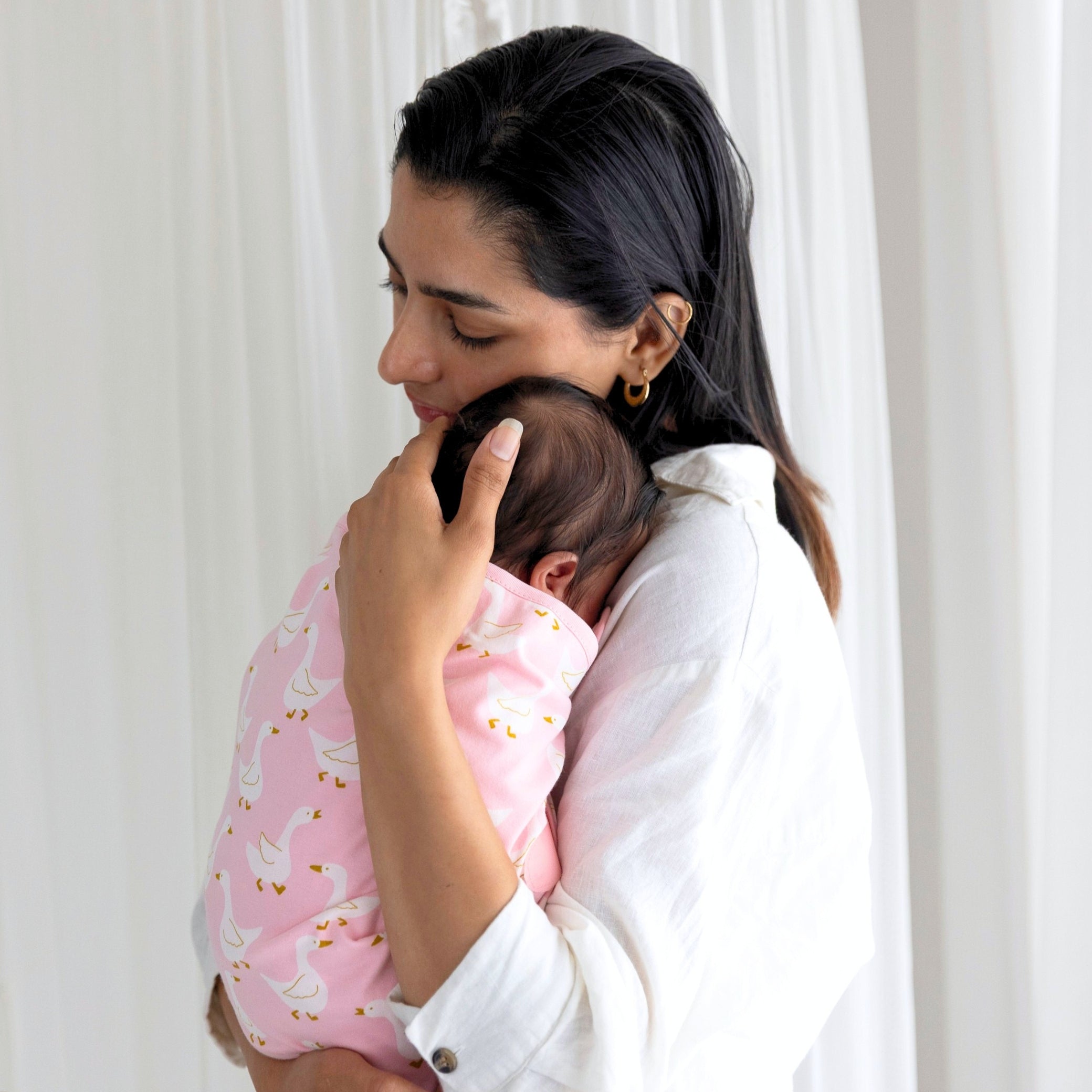 Hug Me Cotton Jersey Swaddle - Wild City (Green) - Tidy Sleep