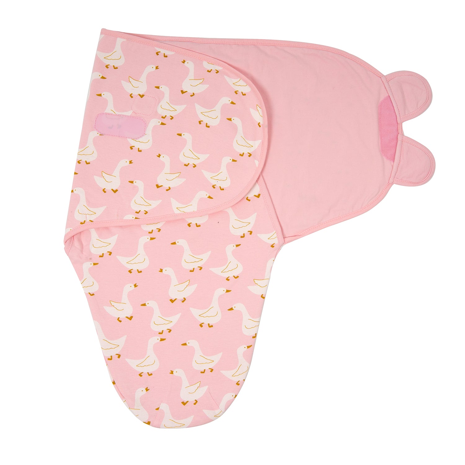 Hug Me Cotton Jersey Swaddle - Pink Duck