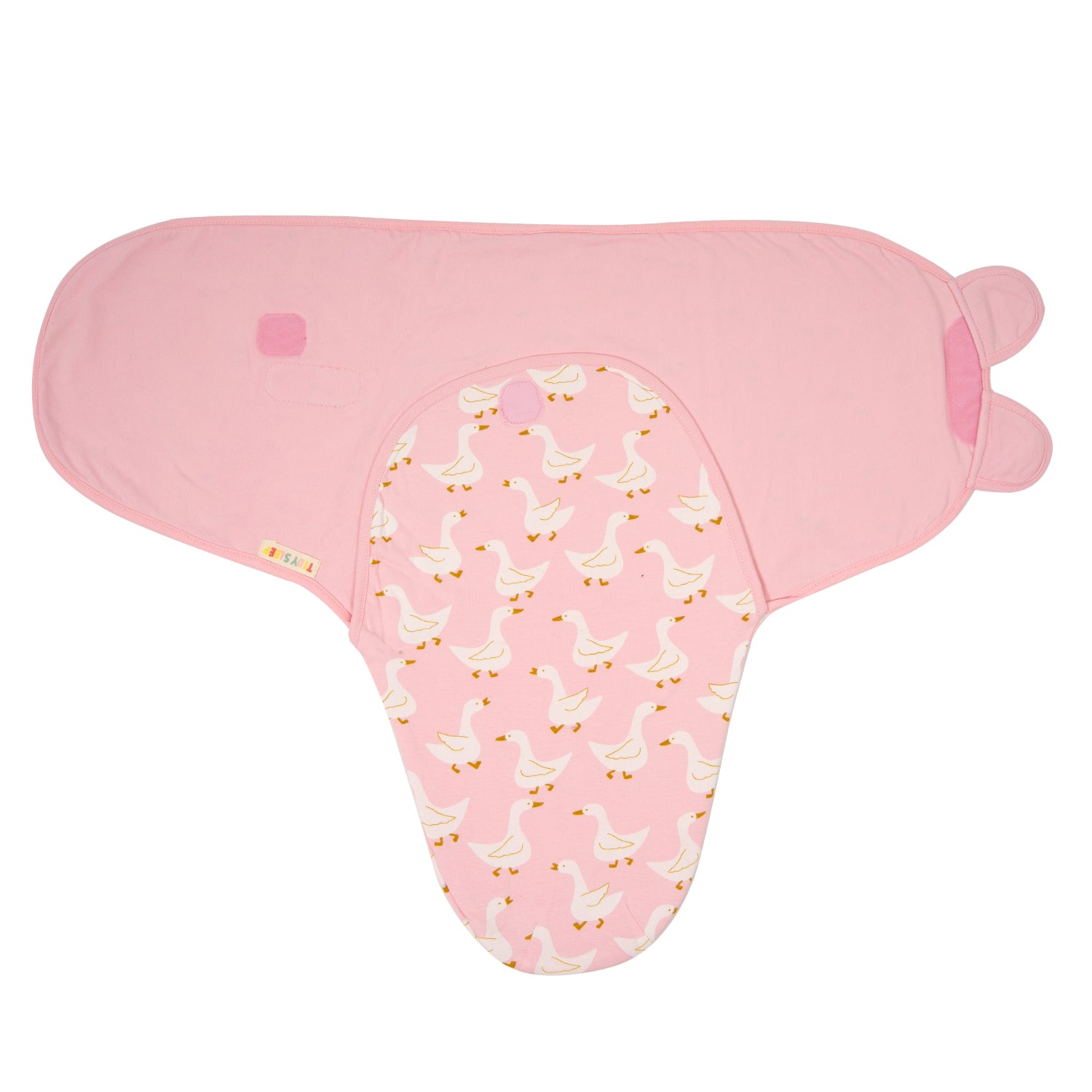 Hug Me Cotton Jersey Swaddle - Pink Duck