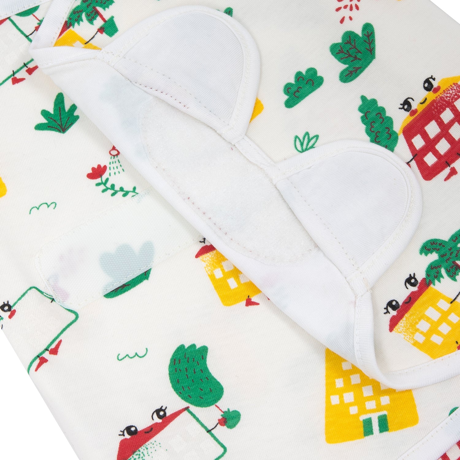Hug Me Cotton Jersey Swaddle - Wild City (White)