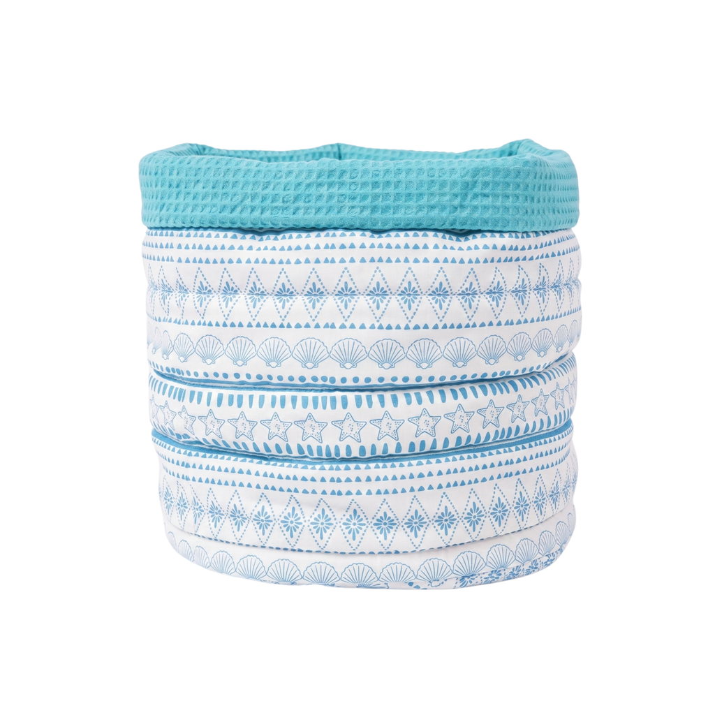 Foldable Waffle Storage Basket - Marine Meadow