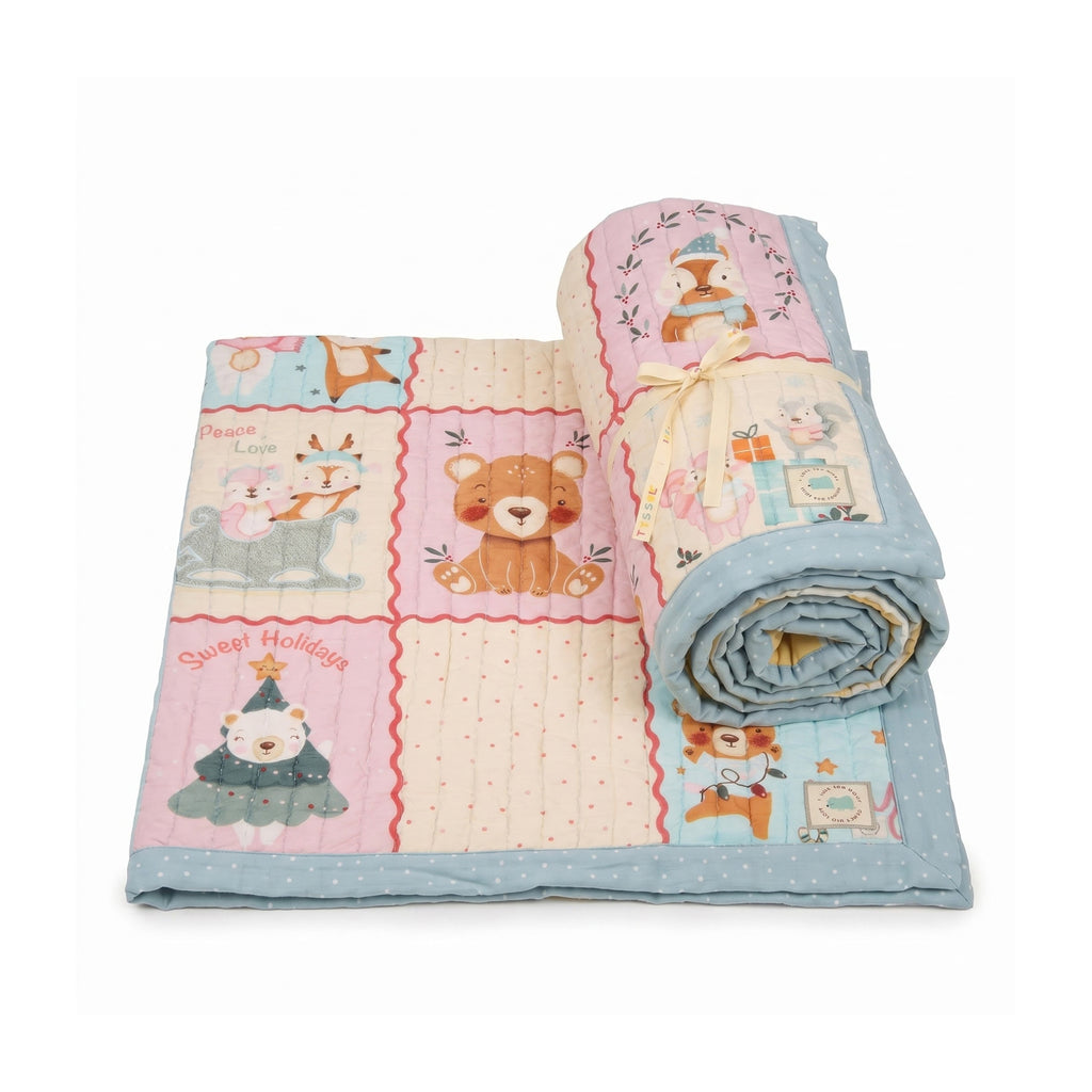 Mulmul Cotton Baby Blanket - X-Mas