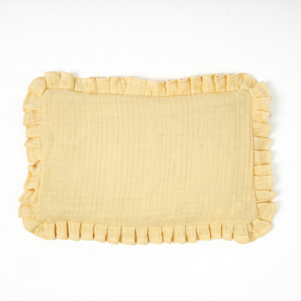 Newborn Head-Shaping Natural Mustard Seed Pillow - Butter Yellow