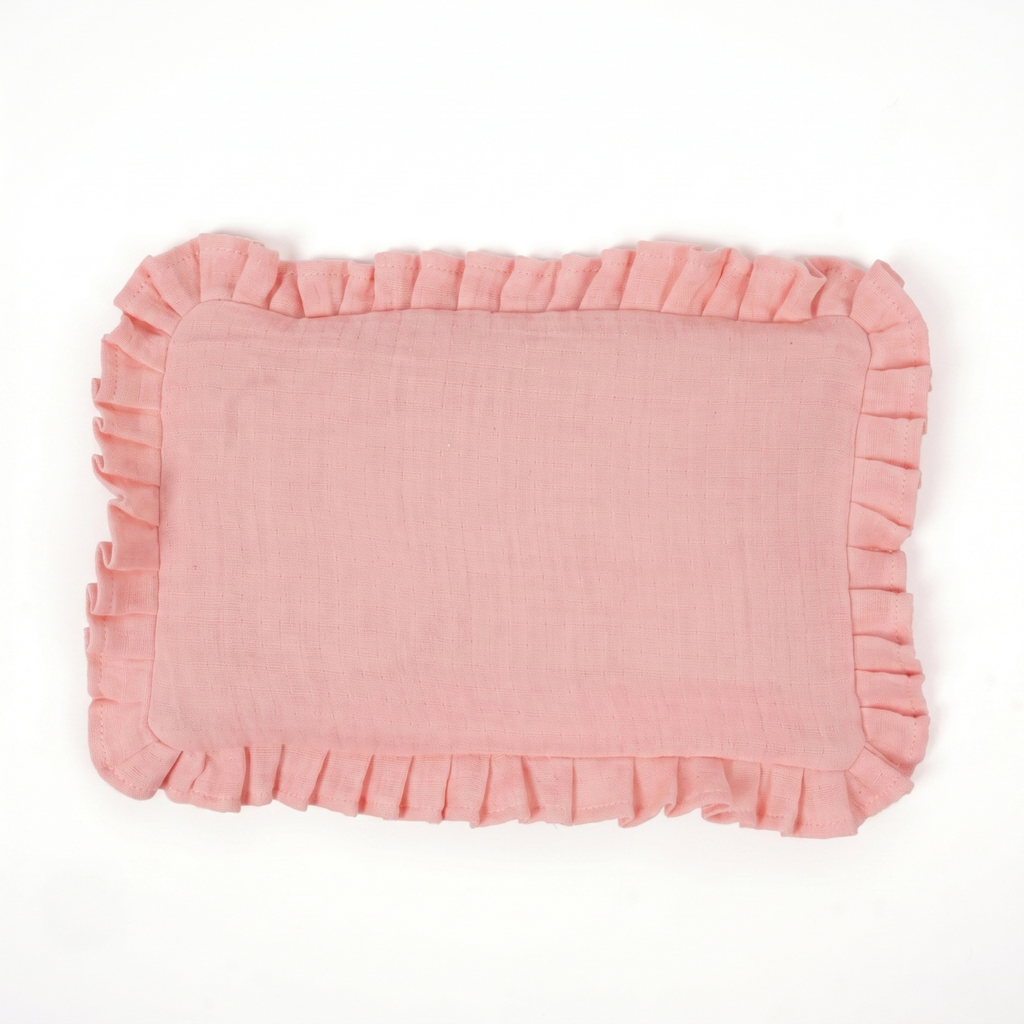 Newborn Head-Shaping Natural Mustard Seed Pillow - Pink Blush