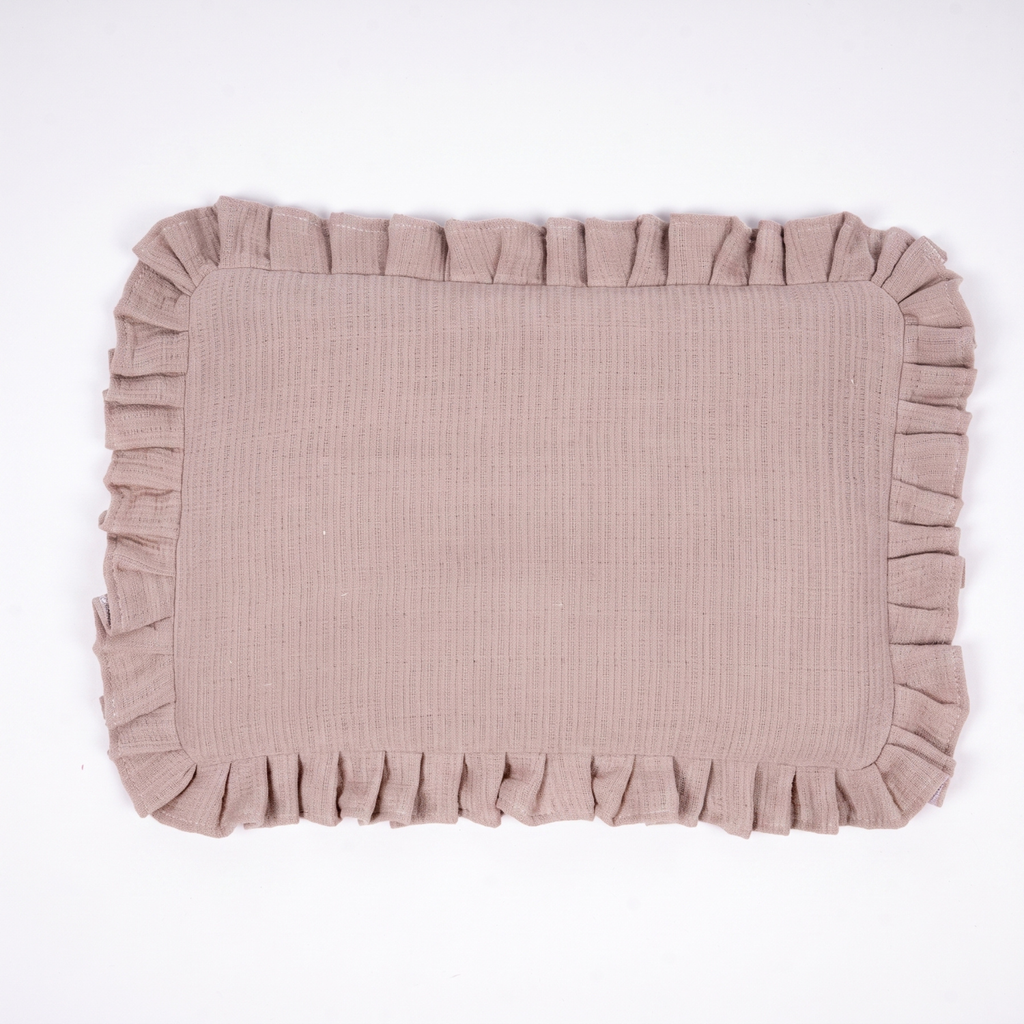 Newborn Head-Shaping Natural Mustard Seed Pillow - Rose Tan