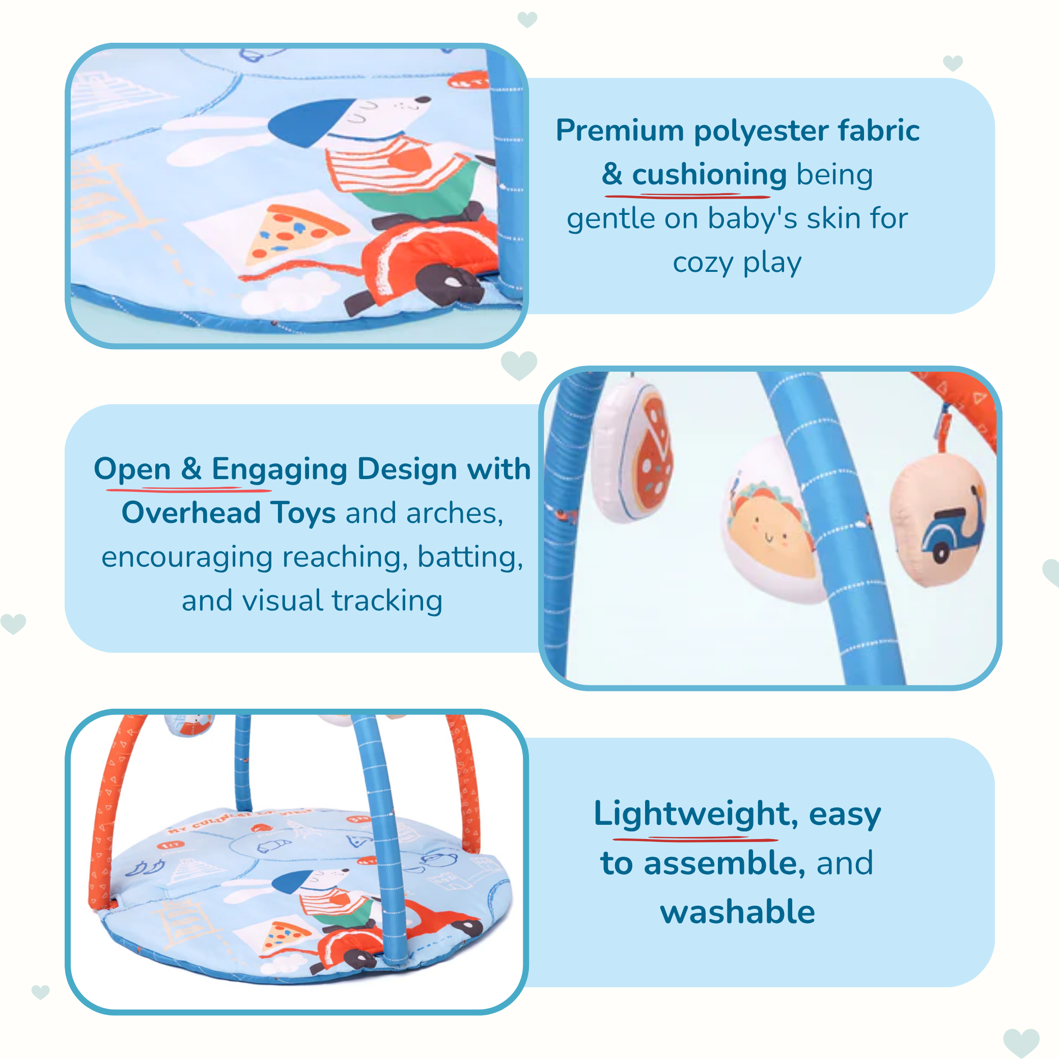 Shop Baby Play Gym- Detachable Toys Delicious Tour