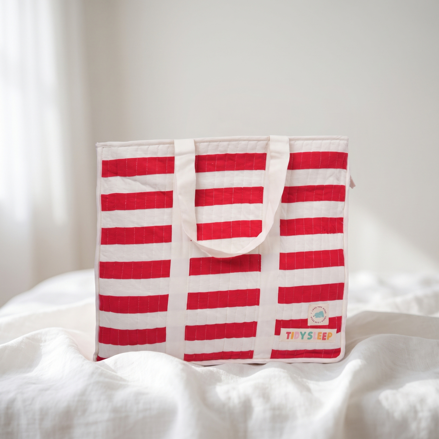 Cotton Muslin Hospital Bag - Red