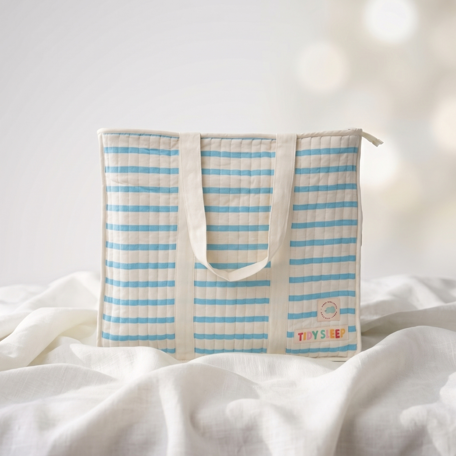 Cotton Muslin Hospital Bag - Sky Blue