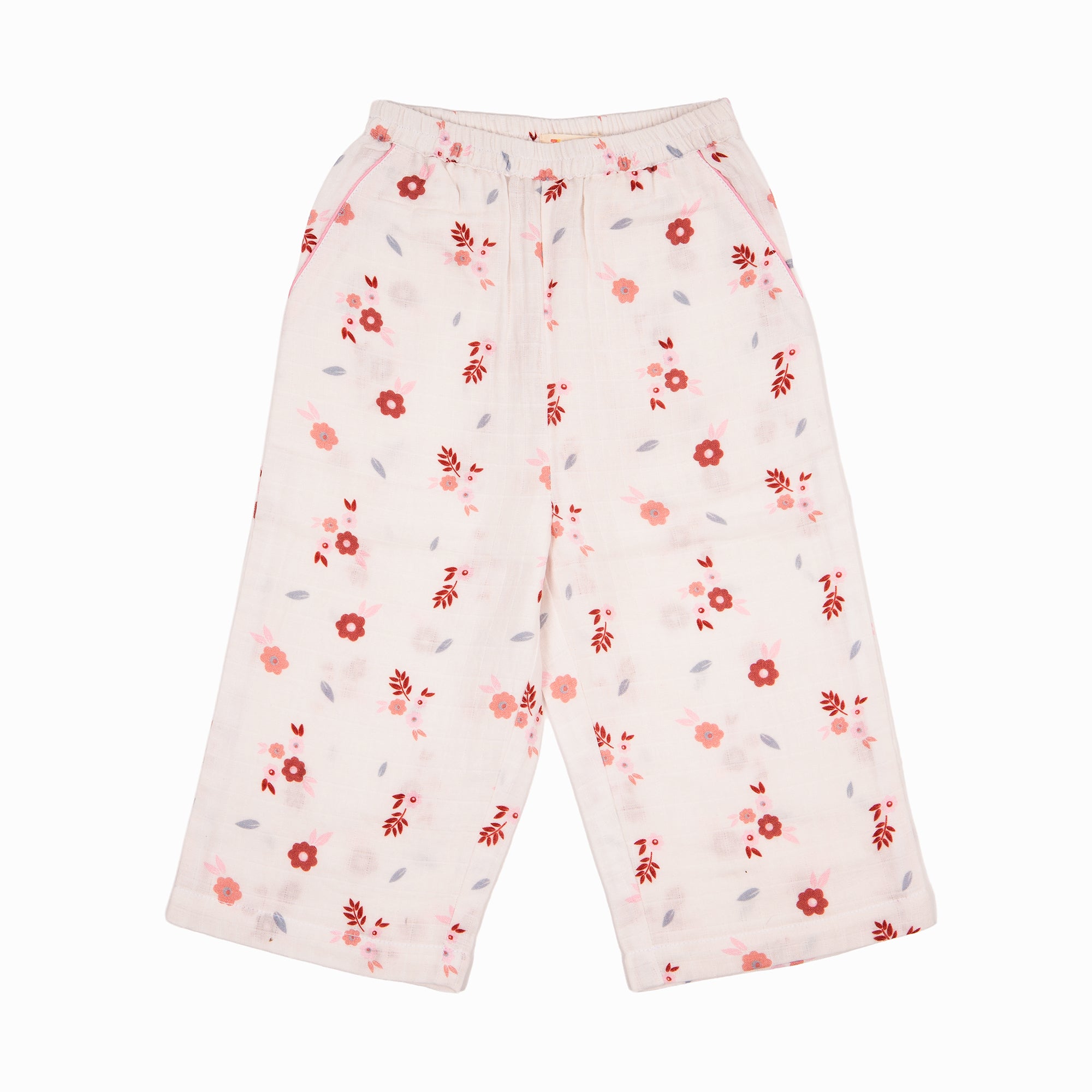 Blossom Pink Cotton Muslin Night Suit