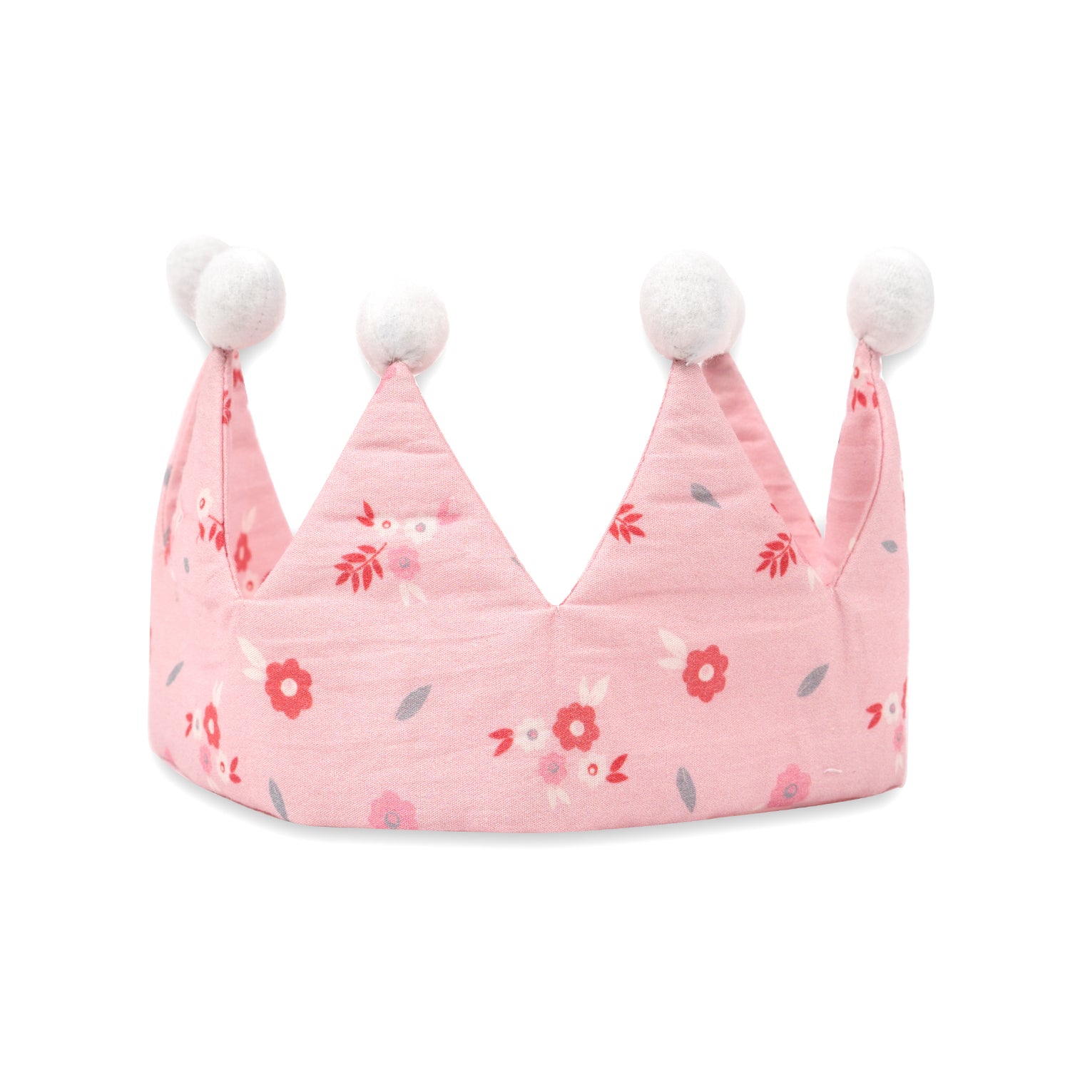 Blossom Pink Pom Poms Crown