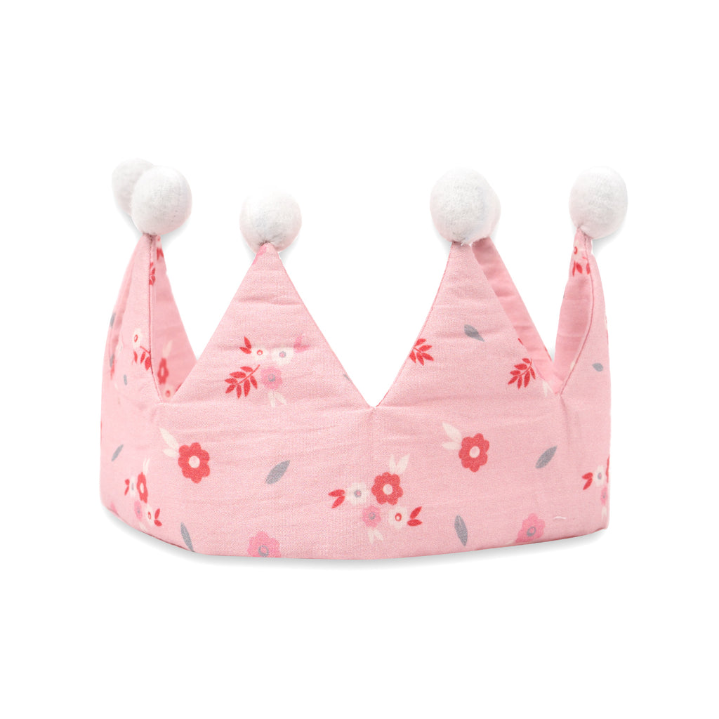 Blossom Pink Pom Poms Crown
