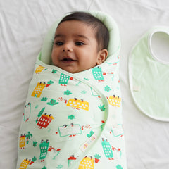 Baby Pod Wrapper - Green Wild City