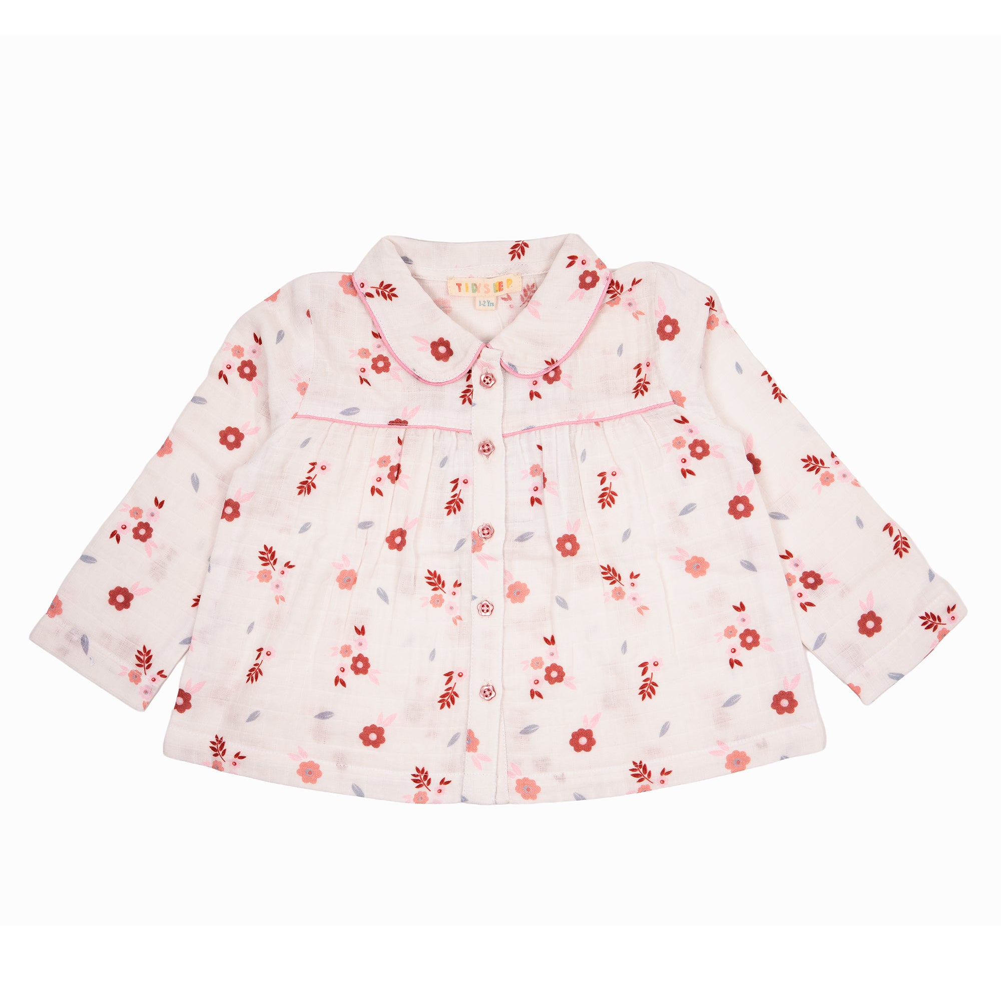 Blossom Pink Cotton Muslin Night Suit