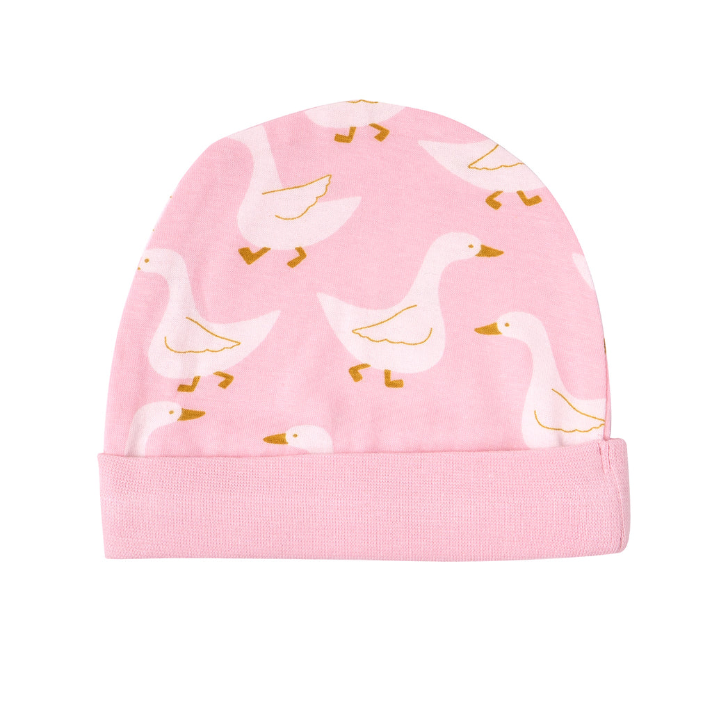 Cotton Jersey Cap - Pink Duck