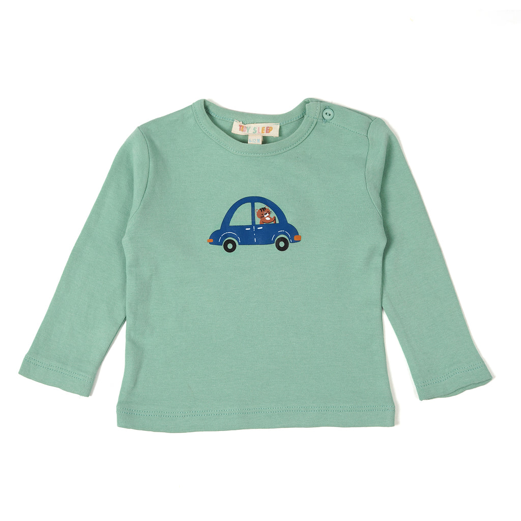 Car Green T-Shirt-Jersey