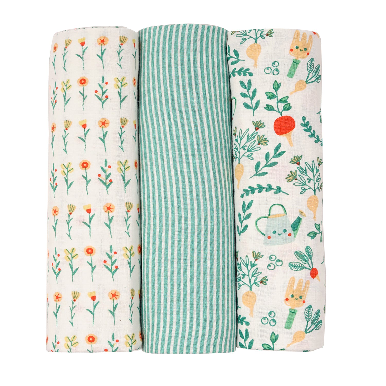 Gardener's Delight Cotton Muslin Swaddle - Pack of 3