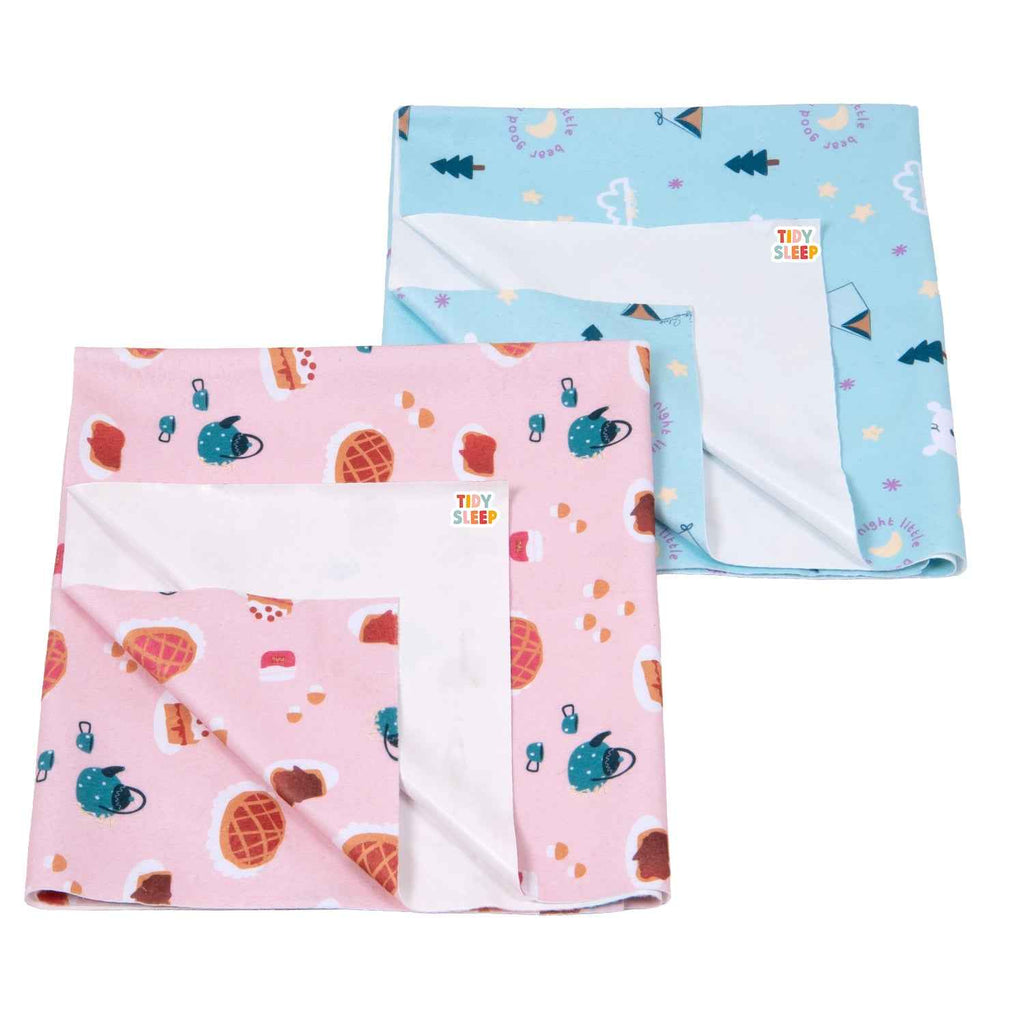 Printed Waterproof Dry Sheet (Pack of 2) - Little Bear Goodnight & Sweet Treat Pack