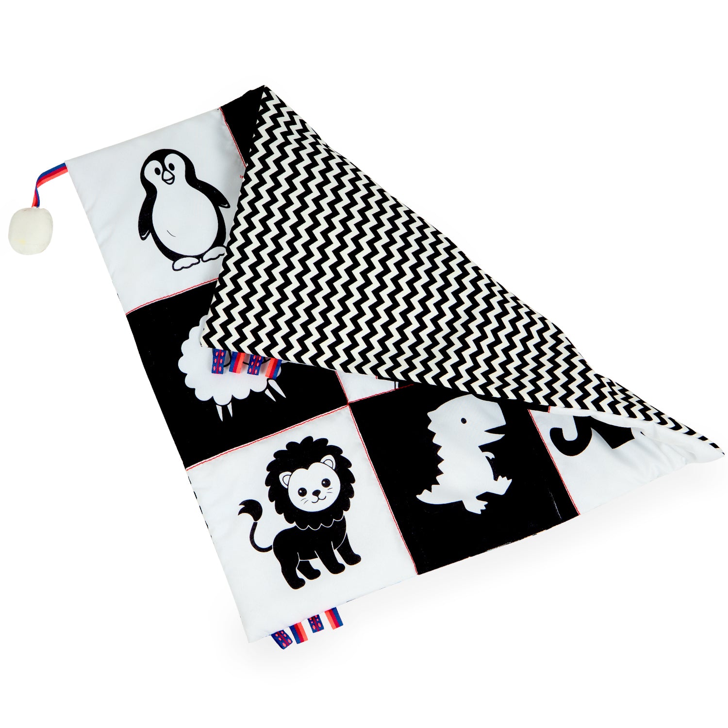 High Contrast Baby Cloth Mat / Play Mat - Animals