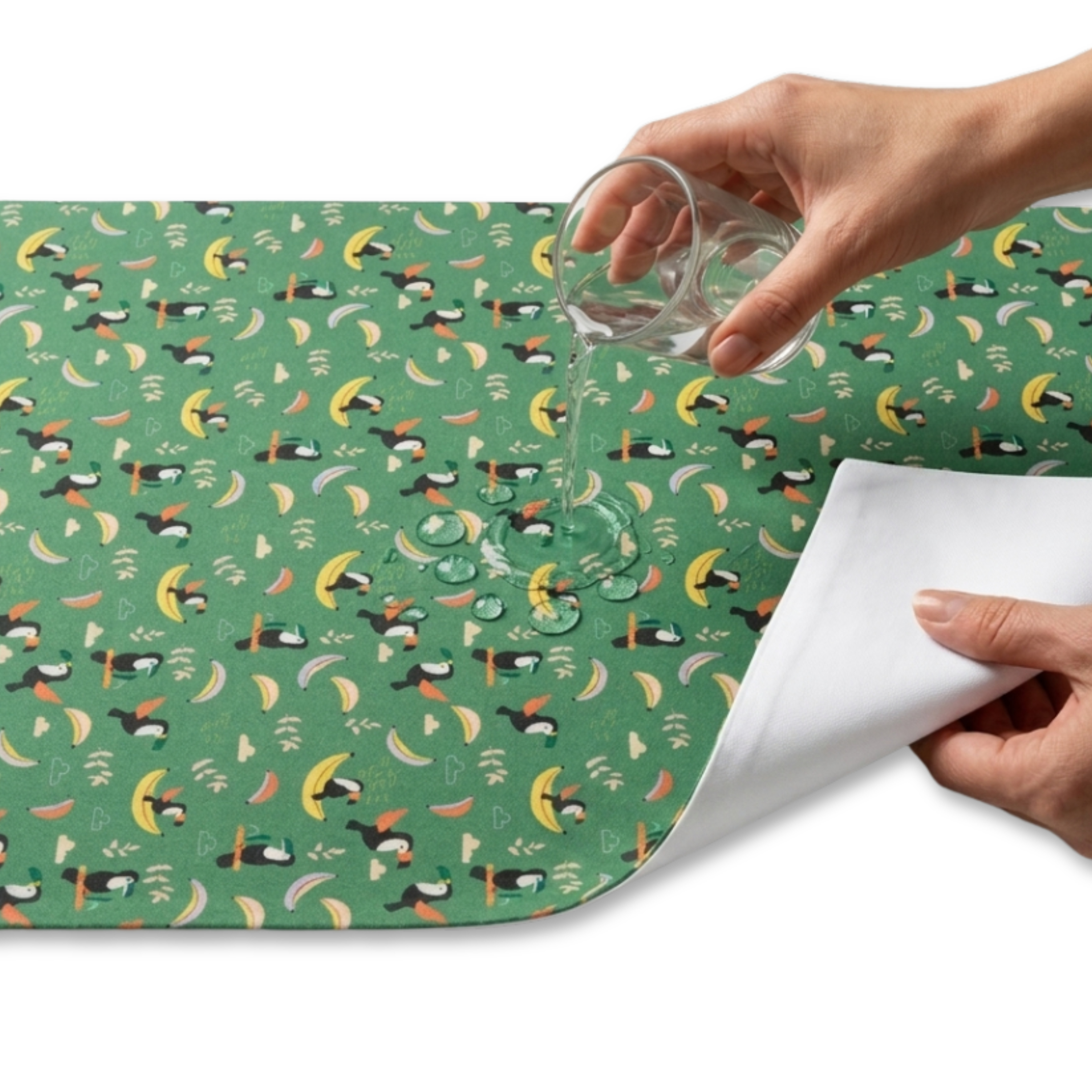 Printed Waterproof Dry Sheet - Tropical Toucan