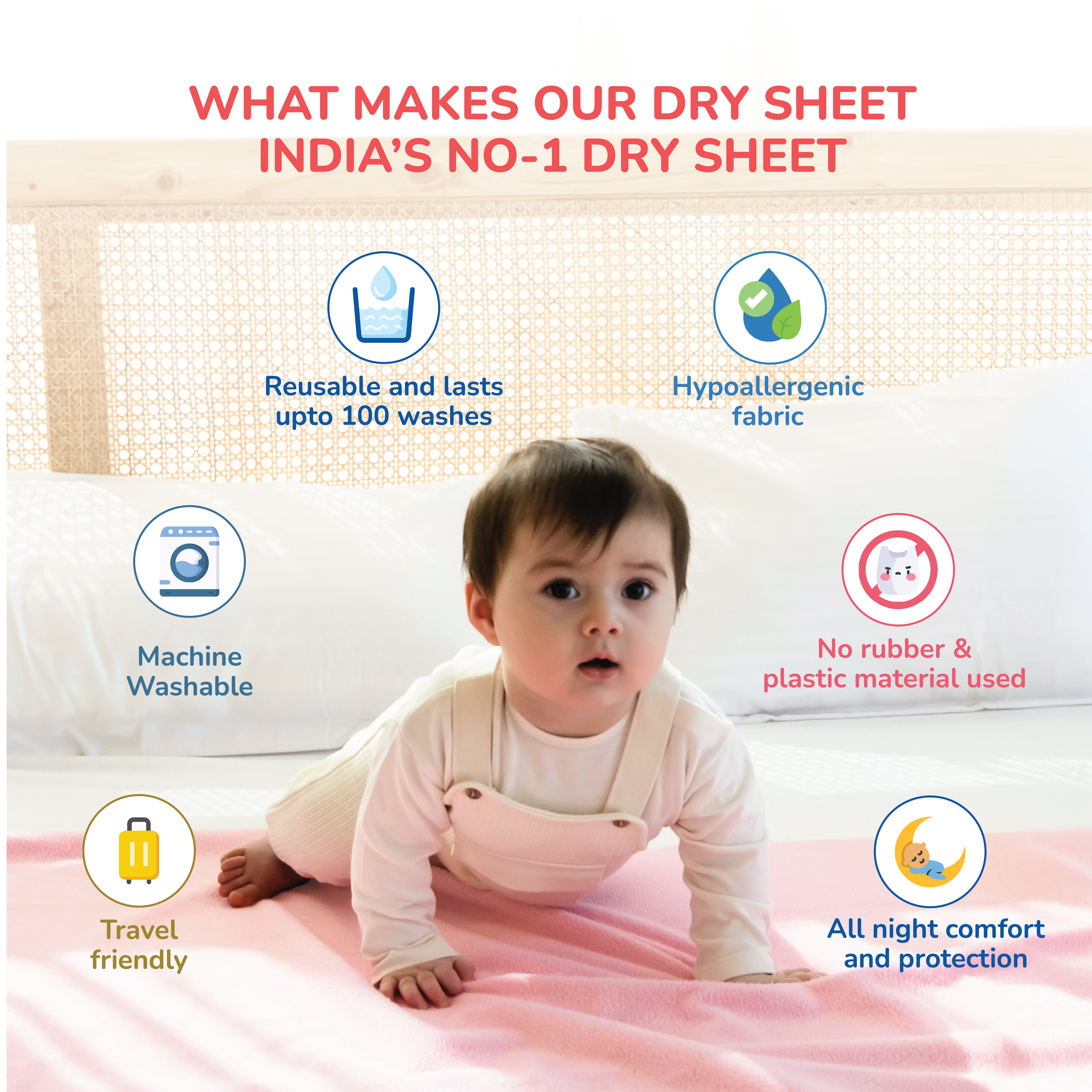 Waterproof Dry Sheet - Carrot Orange Pack 2