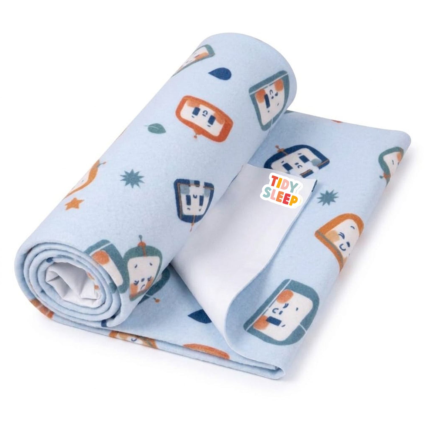 Printed Waterproof Dry Sheet - Robo Love