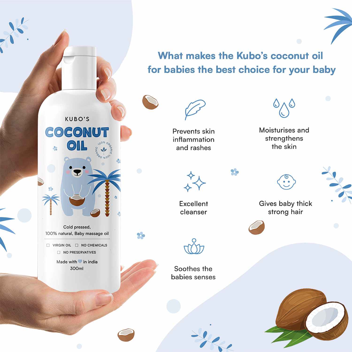 Kubo's Coconut Massage Oil (300ml)