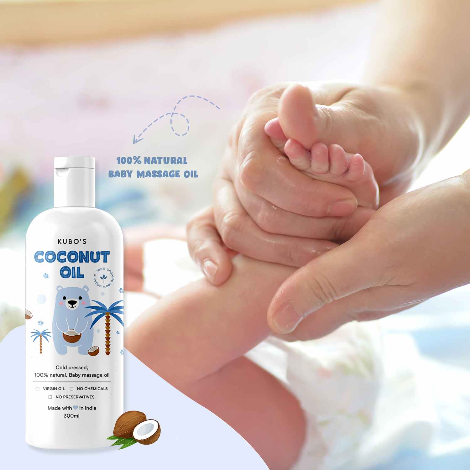 Kubo's Coconut Massage Oil (300ml)