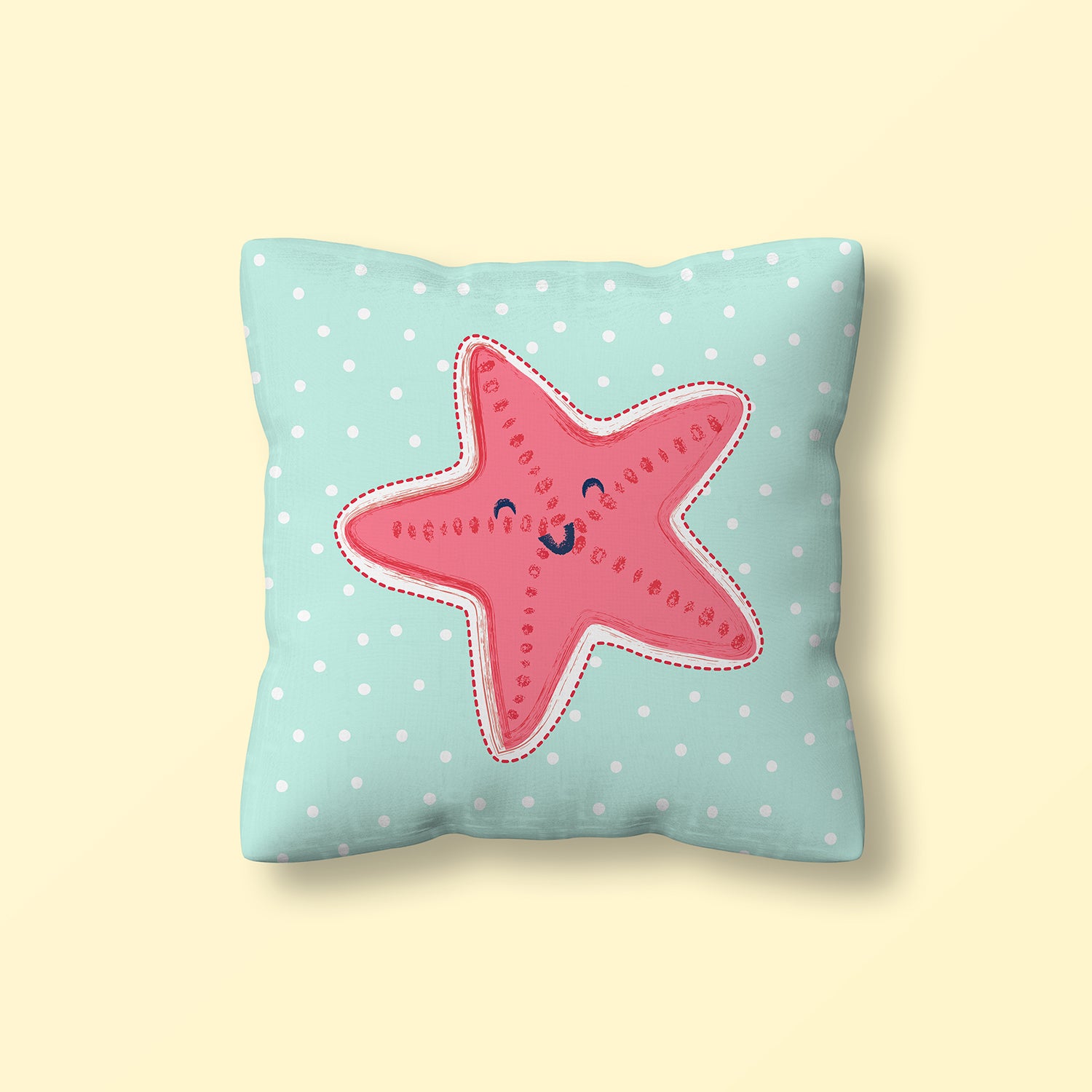 Star Fish -Shaped Filled Cushion - 35x30cm