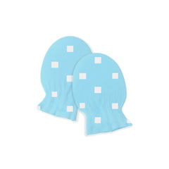 Cotton Baby Mittens - Polka Blue
